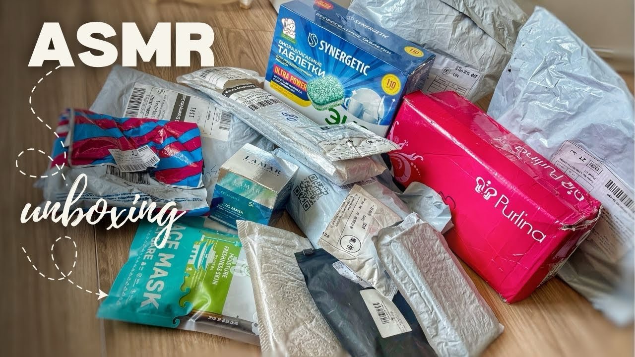 ASMR unboxing. АСМР РАСПАКОВКА ПОСЫЛОК с AliExpress, ЗАКАЗОВ ВБ и ОЗОН. ❌ Без шёпота!