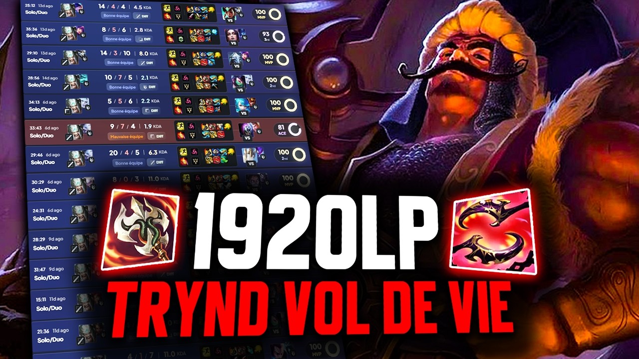 CE TRYNDAMERE VOL DE VIE DÉTRUIT LE HAUT ELO (65% winrate 1920LP)