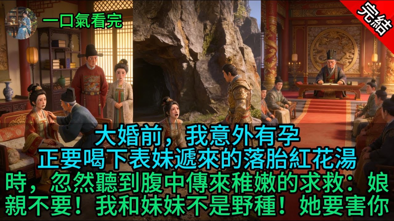 大婚前，我意外有孕，正要喝下表妹遞來的落胎紅花湯時，忽然聽到腹中傳來稚嫩的求救：娘親不要！我和妹妹不是野種！她要害你