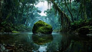 Peaceful Indonesian River Sounds for Sleeping | Tropical Rainforest Ambience