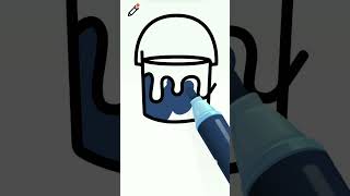How to draw a paint bucket #shorts #shortsvideo #shorts How to draw a paint bucket #shorts #shortsvideo #shorts