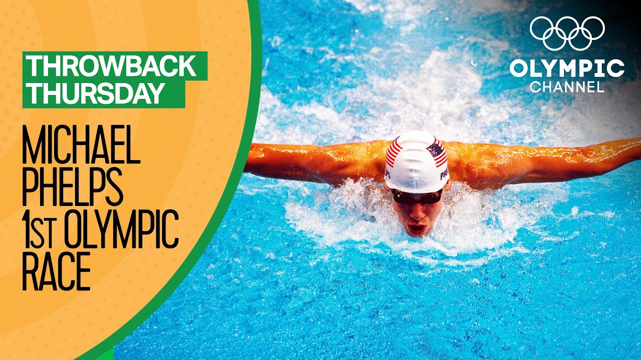 15 year-old Michael Phelps' first Olympic race | Throwback Thursday
