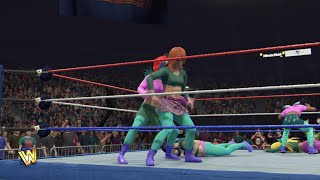 WWE  w.i.t.c.h 5 person tables match