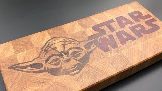 Making a STAR WARS inlaid cutting board with my CNC