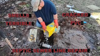 FIXING BROKEN UNDER GROUND SEPTIC SEWER PVC PIPE by OKLAHOMA OFF-GRID 2,353 views 1 year ago 19 minutes
