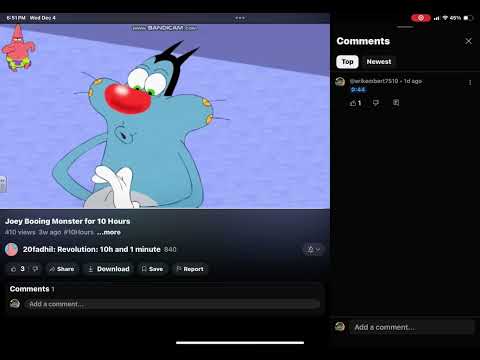 Joey Booing at