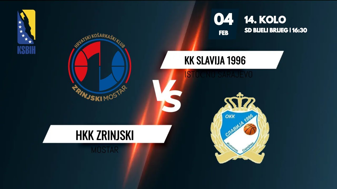 HKK Zrinjski vs KK Slavija 1996 - 14.kolo - KSBIH - 2022/2023