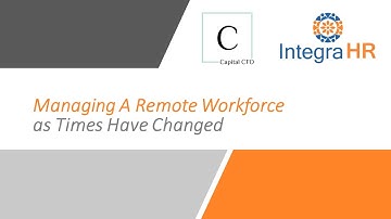 Managing a Remote Workforce