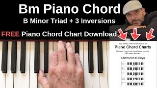 Bm Chord Piano - How to play the B minor chord - Piano Chord Charts.net