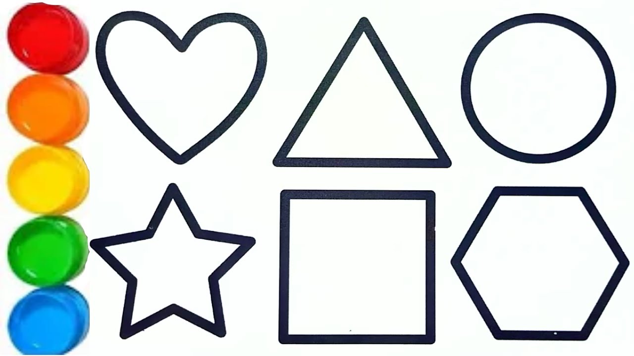 Learn to draw Shapes for kids,Learn 2d shapes,colors, abc song ...