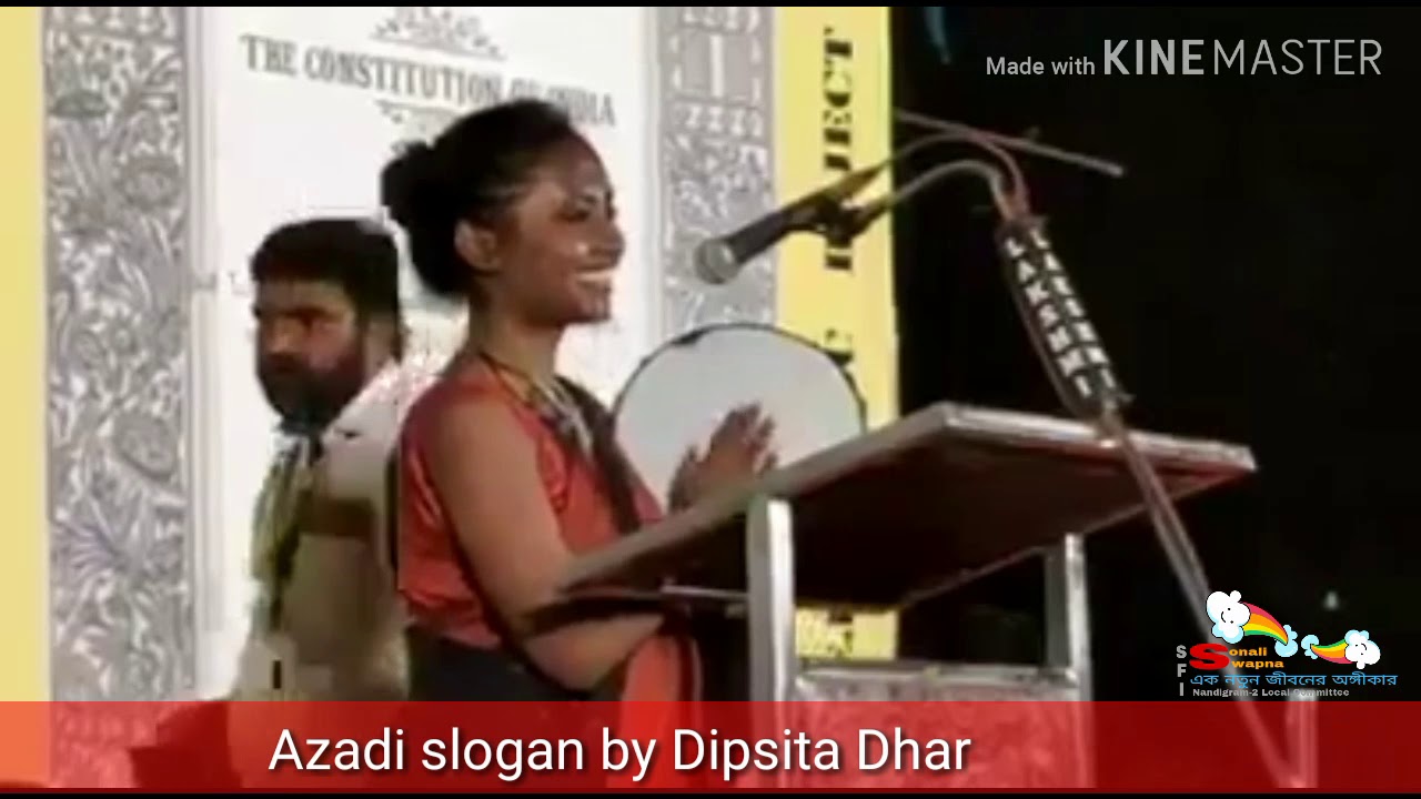 Azadi slogan by Dipsita Dhar  Azadi Dipsita Dhar