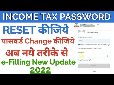 Income Tax Password Reset | How To Reset e-filling Login Password 2022 | ITR Password Reset Online |