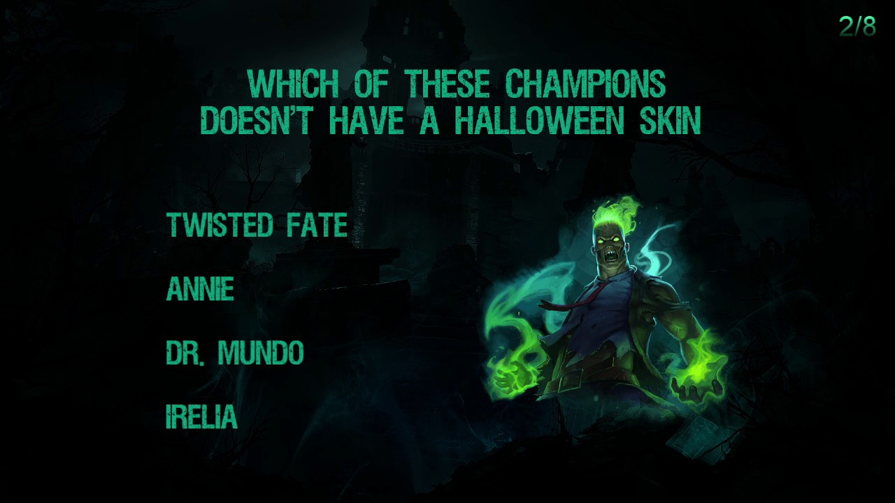 Spooky Halloween Quiz League Of Legends Youtube