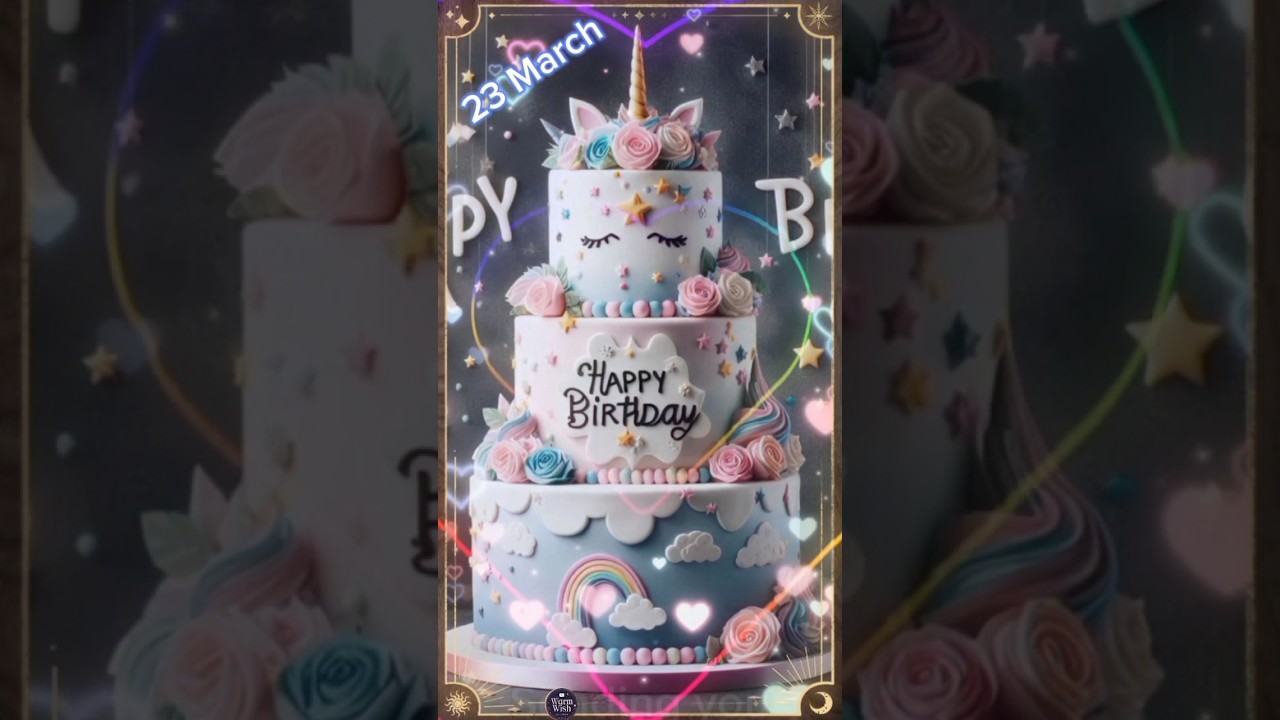 23 March Birthday Wishes 💖| Happy Birthday Song 