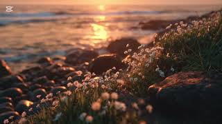 Golden Sunset by the Sea 🌼🌅 | Peaceful Nature Ambience