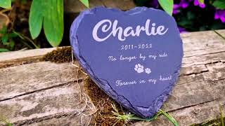 Heart Shaped Personalised Memorial Slates