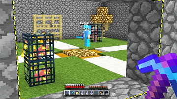 this Minecraft base looked too hard to raid & then i noticed i could raid it all using a pickaxe!