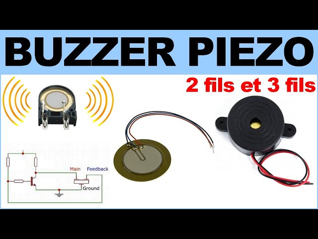 Electronique COMMENT FONCTIONNE UN BUZZER PIEZO transducteur capteur  piezoelectrique alarme ampli 