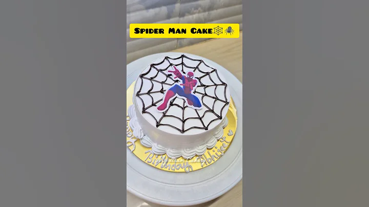 Spiderman Theme Cake Decoration 🖤😍|Cake Design ❤️🔥 #cake #shortsfeed #shorts #youtubeshorts