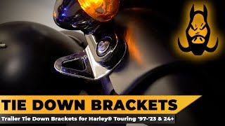 HOGWORKZ® Trailer Tie Down Brackets for Harley® Touring '97-'23 & 24+