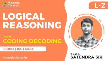 LOGICAL REASONING | CODING-DECODING L-02 | FAST TRACK SERIES