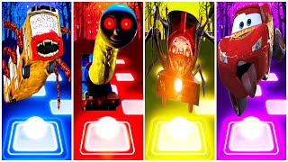 Lightning McQueen vs Bus Eater vs Choo Choo Charles vs Thomas Train | Tiles Hop EDM Rush