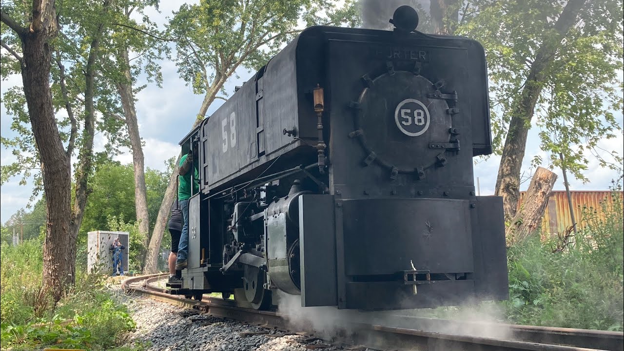J&L 58 0-4-0T runs on the new eastern section straight away on the Youngstown Steel Heritage!