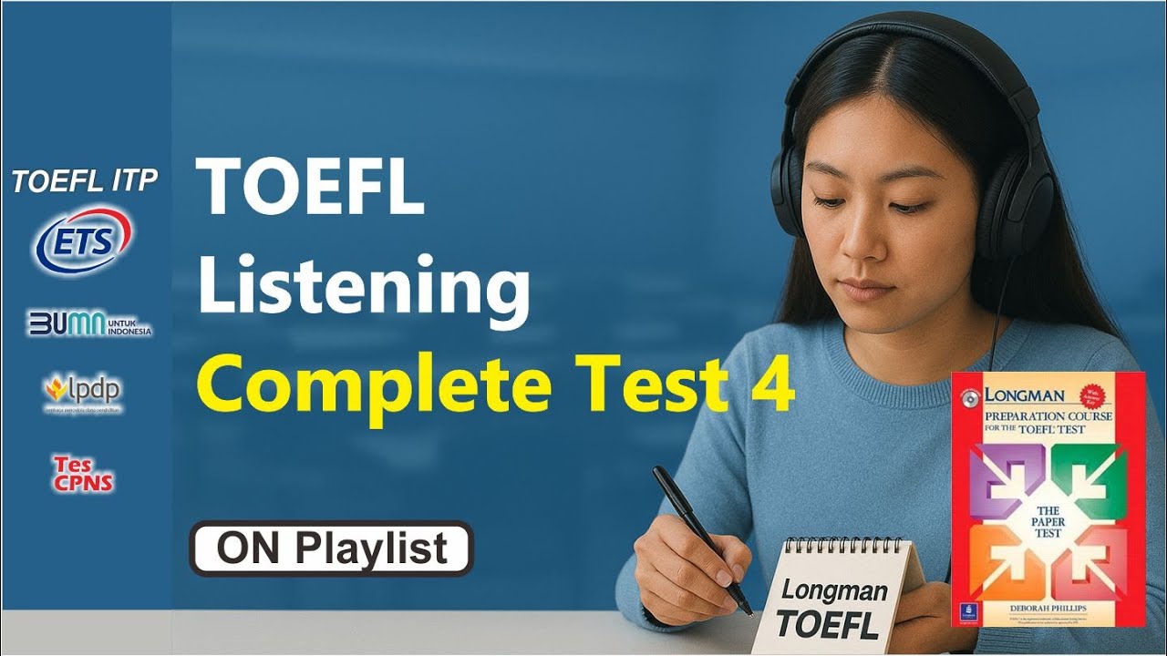 Полный практический тест TOEFL Listening ITP LONGMAN COMPLETE TEST FOUR | вопросы с 1 по 50 с отв...