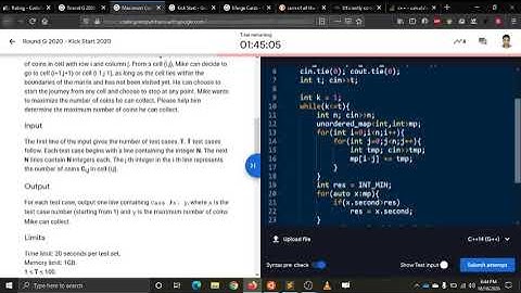 Google kickStart Round G | maximum Coins Problem B | live recorded Video