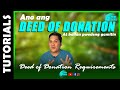 Ano ang deed of donation  bakit mahalaga ang deed of donation   gineerbens