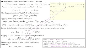 Sturm-Liouville Equations with MATLAB