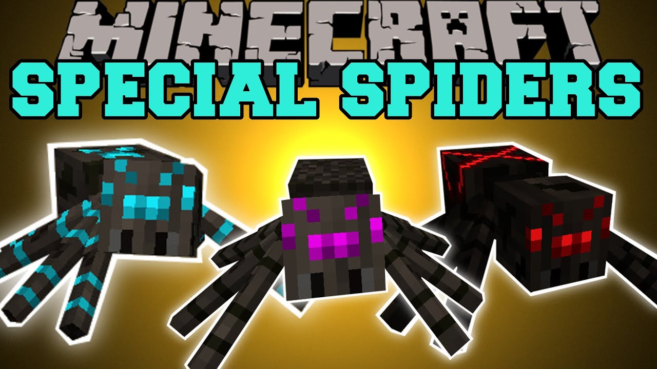 Minecraft Special Spiders Fat Spiders Ghost Spiders Mother Spiders Mod Showcase - roblox dantdm morphing into a lightning god not real youtube