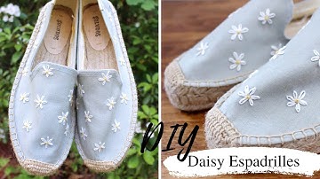 DIY Daisy Espadrilles {Easy Embroidery!}