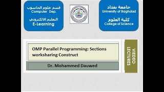 Parallel Programming: Sections worksharing Construct