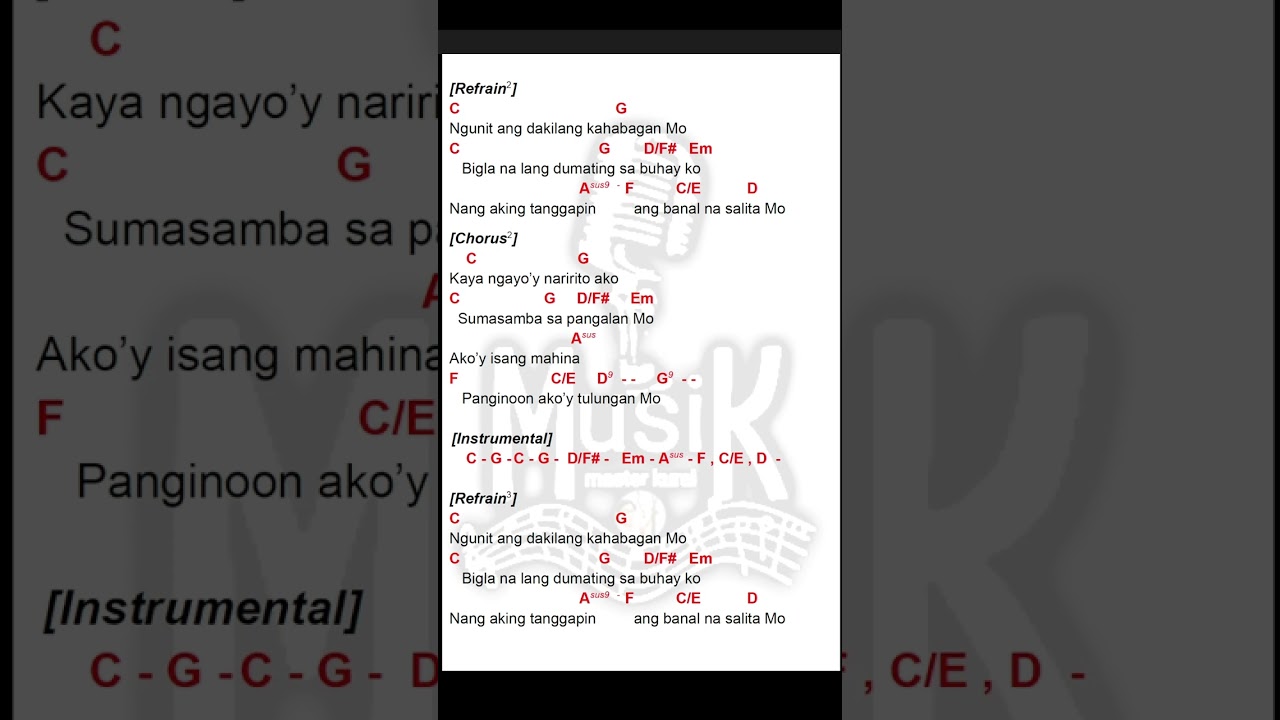 TULUNGAN MO || Sammy Bagcat || key of G || lyrics and chords