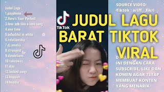 judul lagu barat viral tiktok Terbaru 2021 | kumpulan judul lagu tiktok