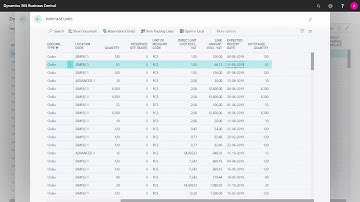 Detailed Planning for Purchase Items - Microsoft Dynamics 365 Business Central