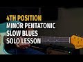 Beginner/Intermediate Slow Blues Solo using the 4th Position Minor Pentatonic