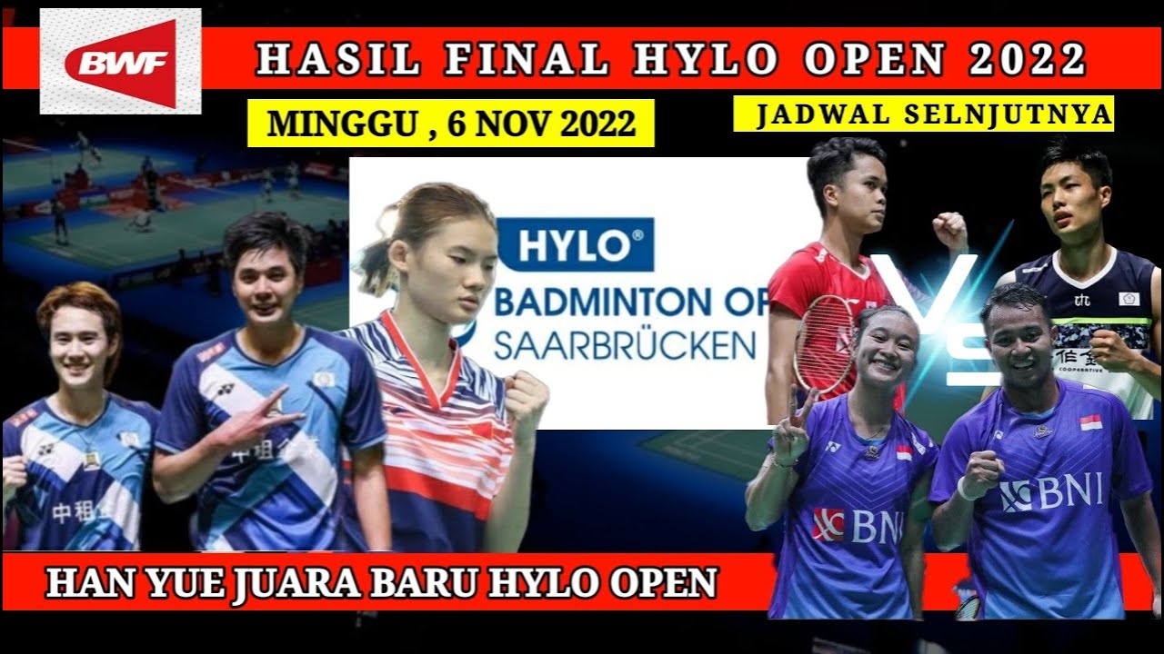 HASIL FINAL HYLO OPEN 2022 HARI INI | HASIL BADMINTON HARI INI - YouTube