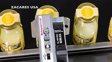 ZACARES USA  X1Jet Coder Printing On Jar