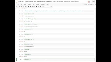 Introduction to Julia Mathematical Operations - Part II