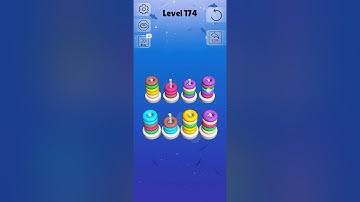 Sort stack level 174 / Puzzle game walkthrough android and iso / brain game tricky puzzle game