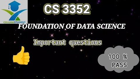 #cs3352 fundamental data science important questions #anna university 2021 regulation