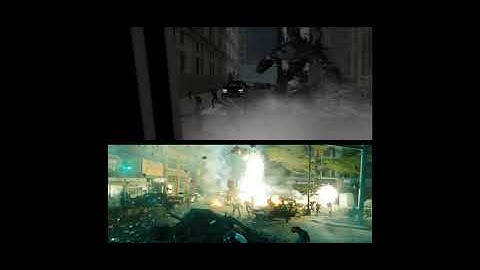 Transformers Dark of The Moon Decepticons Attack Animatic Side by Side