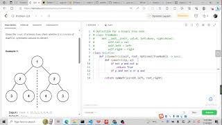 Leetcode 101. Symmetric Tree (Same Tree solution)