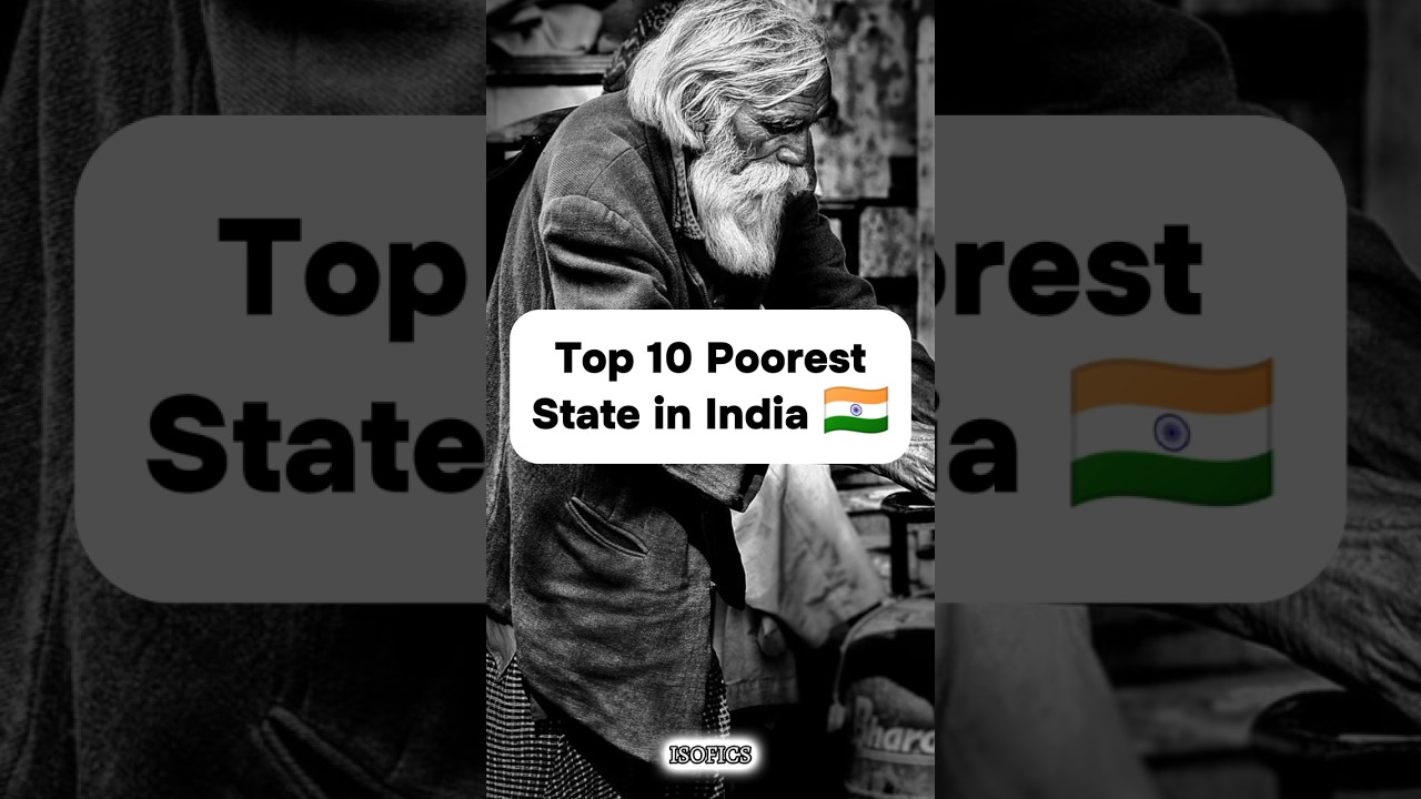 Top 10 Poorest State in India!! #isofics #shorts