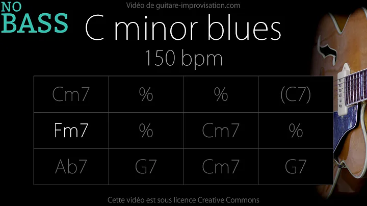 C minor blues 150 bpm - NO BASS (Jazz/Swing feel) : Backing Track