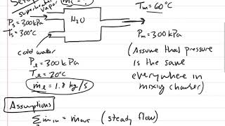 Thermodynamics: Steady Flow Energy Balance (1st Law), Mixing Chamber