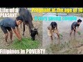 A Young Filipina Who Got Pregnant at the Age of 16. Young Filipino Couple Living in Poverty