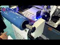 A3 UV DTF printing machine with UV transfe film printing at expo.